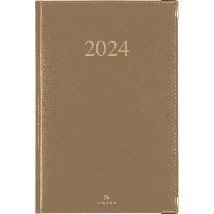 3664447154176-Agenda Kiev - 1 semaine sur 2 pages - 22 x 30 cm - taupe - Oberthur-P_405148954_1-0