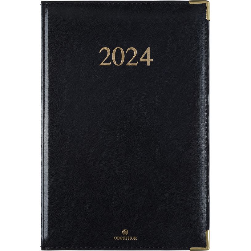 3664447154183-Agenda Kiev - 1 semaine sur 2 pages - 22 x 28 cm - noir - Oberthur-P_405148956_1-0