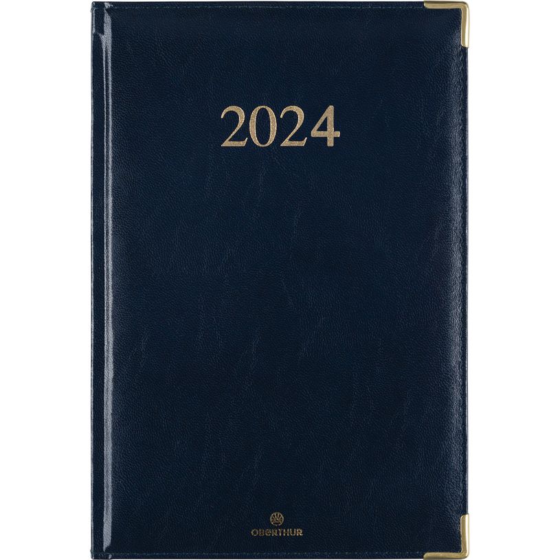 3664447154190-Agenda Kiev - 1 semaine sur 2 pages - 22 x 28 cm - bleu marine - Oberthur-P_405148957_1-0