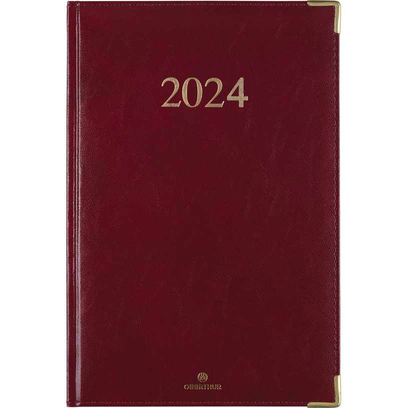 3664447154206-Agenda Kiev - 1 semaine sur 2 pages - 22 x 28 cm - bordeaux - Oberthur-P_405148958_1-0