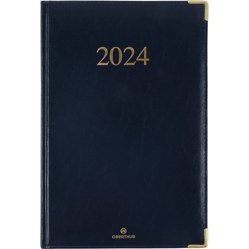 3664447154237-Agenda Kiev - 1 semaine sur 2 pages - 17 x 24,5 cm - bleu marine - Oberthur-P_405148962_1-0