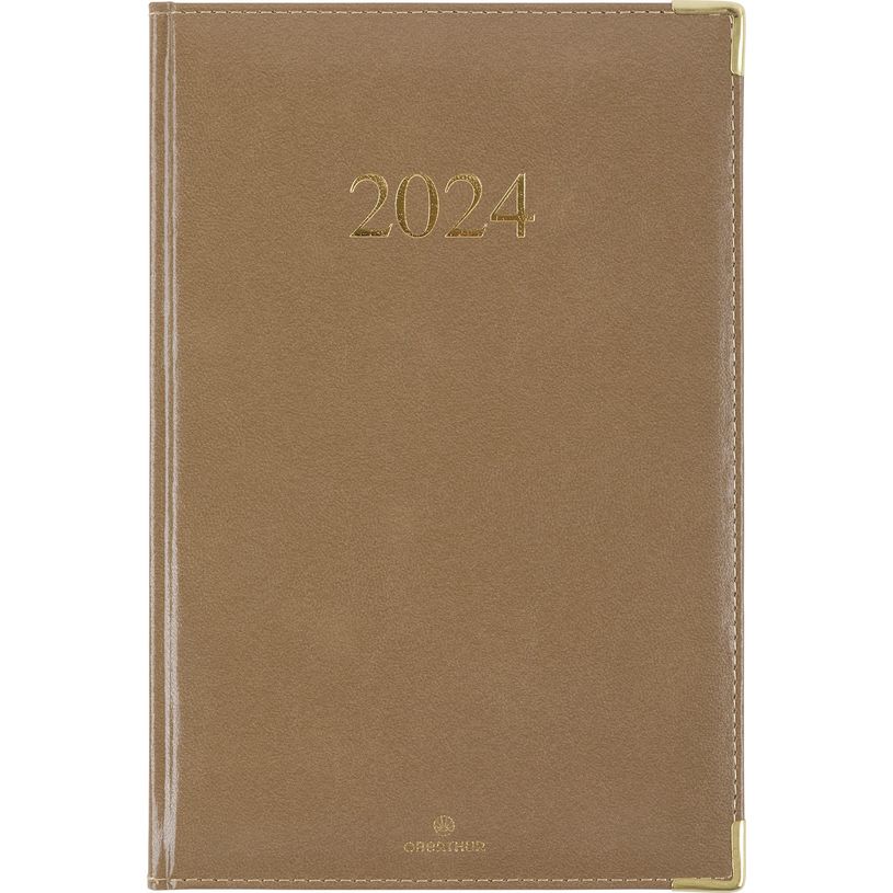 3664447154251-Agenda Kiev - 1 semaine sur 2 pages - 17 x 24,5 cm - taupe - Oberthur-P_405148964_1-0