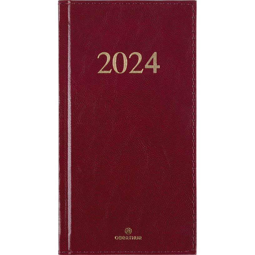 3664447154282-Agenda de poche Kiev - 1 semaine sur 2 pages - 9,5 x 17 cm - bordeaux - Oberthur-P_405148968_1-0