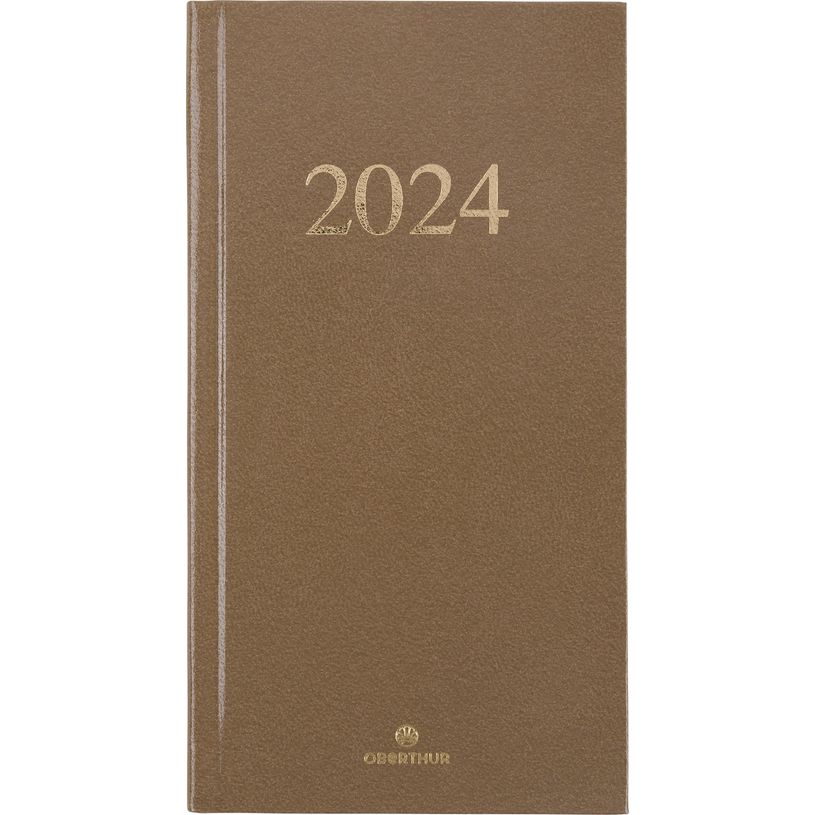 3664447154299-Agenda de poche Kiev - 1 semaine sur 2 pages - 9,5 x 17 cm - taupe - Oberthur-P_405148969_1-0