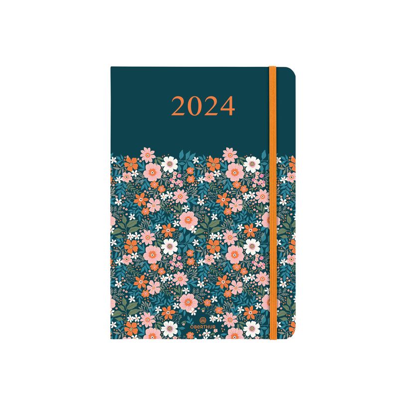 3664447153483-Agenda Anahita - 1 semaine sur 2 pages - 17 x 24,5 cm - hiver floral - Oberthur-P_405148978_2-1