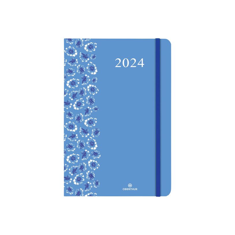 3664447153674-Agenda Anahita - 1 semaine sur 2 pages - 10 x 15 cm - floralie bleu - Oberthur-P_405148989_2-1