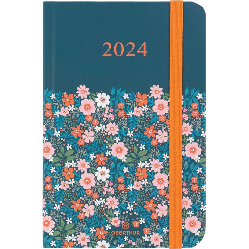 3664447153698-Agenda Anahita - 1 semaine sur 2 pages - 10 x 15 cm - hiver floral - Oberthur-P_405148990_1-0