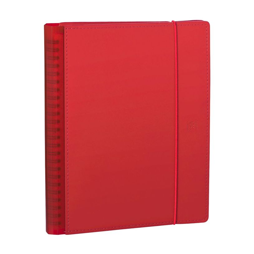 3147280268236-Agenda spiralé à élastique My Fab - 1 semaine sur 2 pages - 21 x 29,7 cm - rouge - Oxford--0