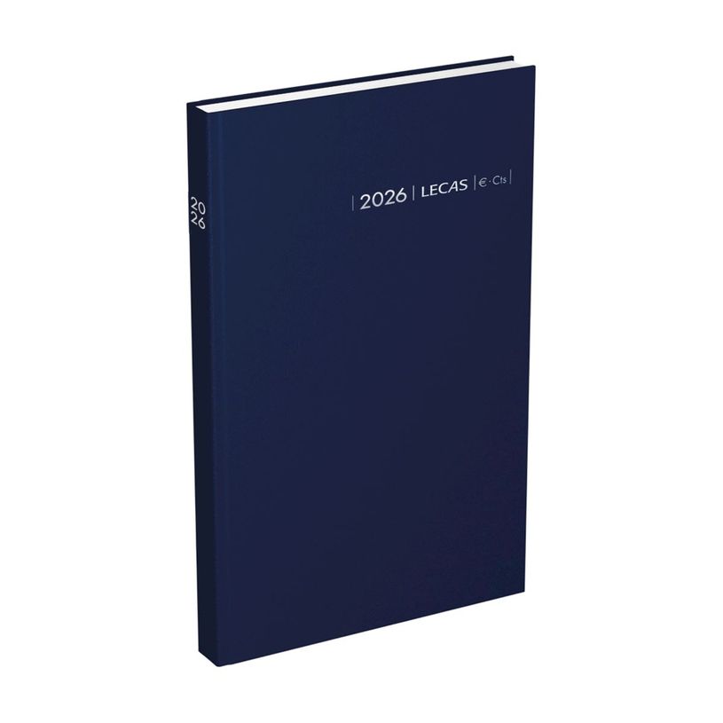 3147280262258-Lecas Carré Euro Centimes - Agenda 1 jour par page - 14 x 22 cm - bleu--0