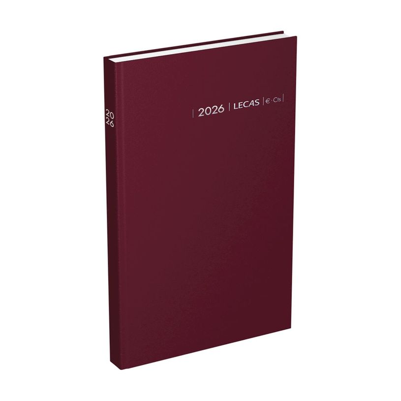 3147280262234-Lecas Carré Euro Centimes - Agenda 1 jour par page - 14 x 22 cm - rouge--0