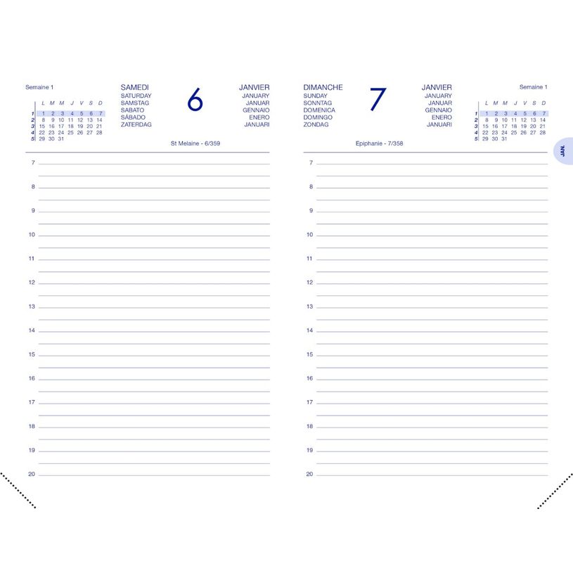 3147280262197-Lecas Carré Travers - Agenda 1 jour par page - 14 x 22 cm - rouge--1