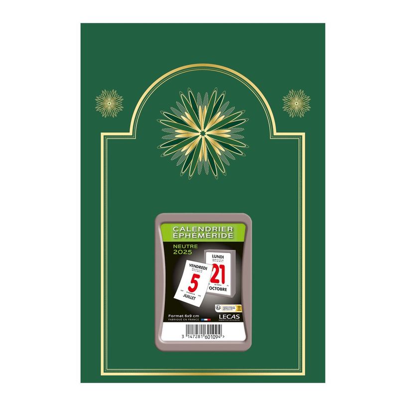 3147280261244-Lecas Neutre - Plaque avec bloc éphéméride humoristique - 17 x 25 cm - vert--0