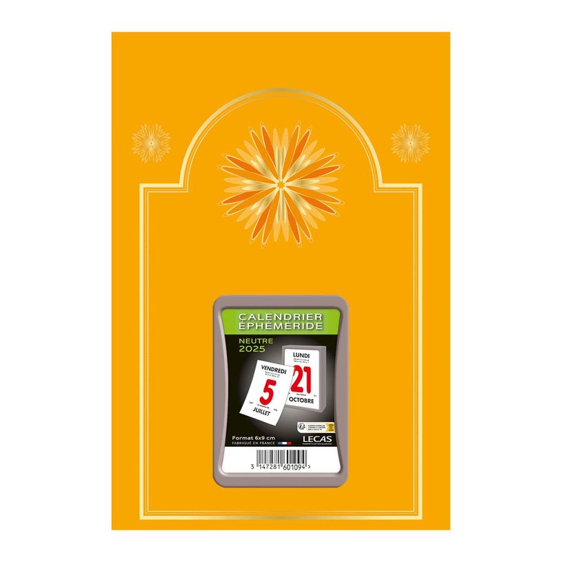 3147280261237-Lecas Neutre - Plaque avec bloc éphéméride humoristique - 17 x 25 cm - jaune--0