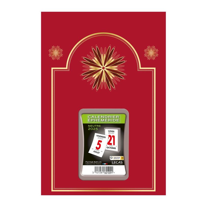 3147280261220-Lecas Neutre - Plaque avec bloc éphéméride humoristique - 17 x 25 cm - rouge--0