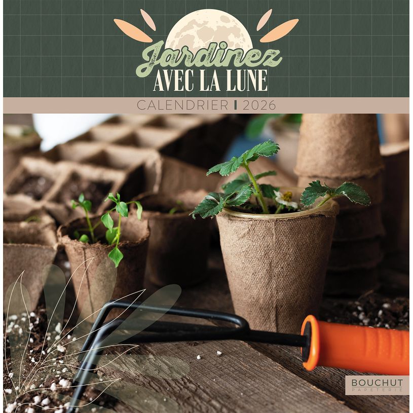 3592930027075-Calendrier illustré BOUCHUT 30 x 30 cm JARDINEZ Pefc 70 %--0