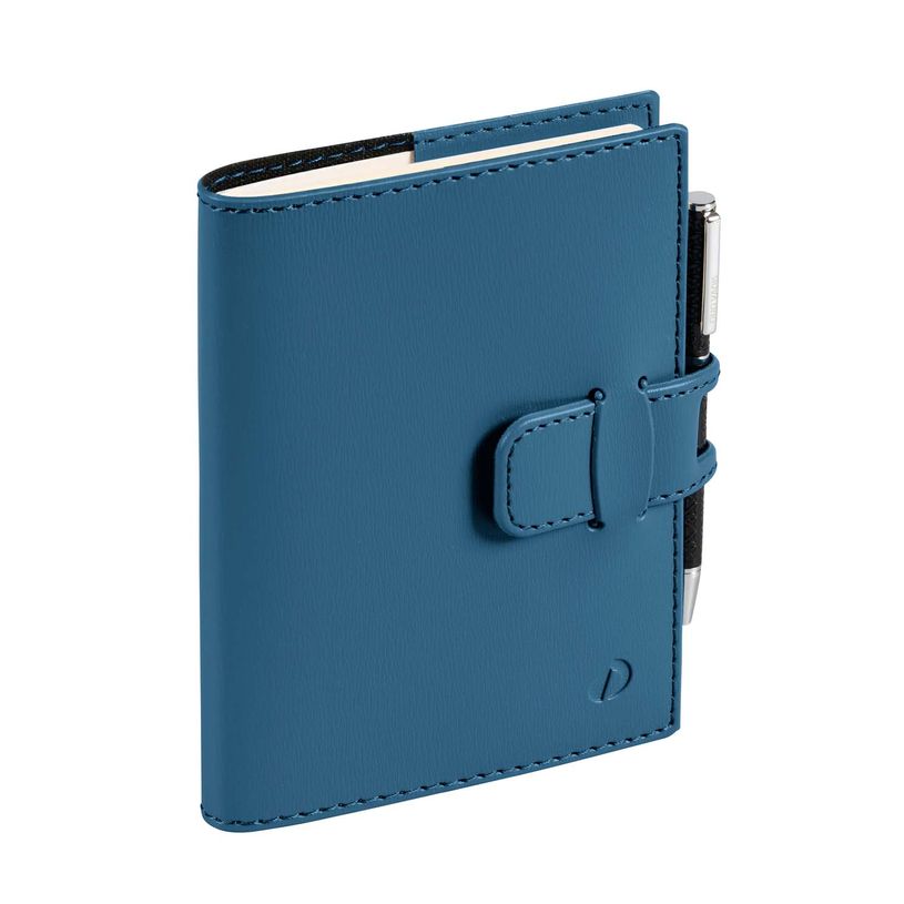 3371010489428-Agenda Miniday Soho - 1 jour par page - 7 x 10 cm - papier ivoire - bleu acier - Quo Vadis--1