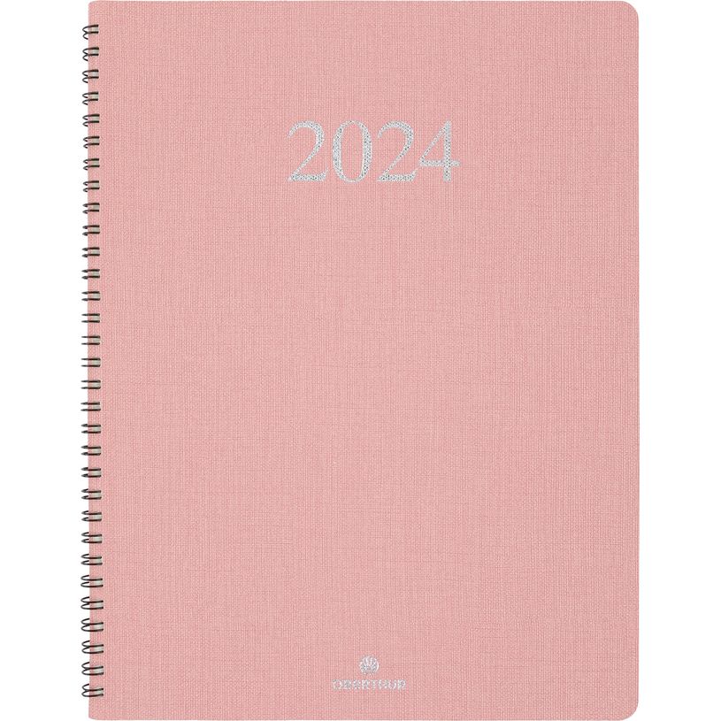 3664447162638-Agenda Galway - 1 semaine sur 2 pages - 22 x 30 cm - rose - Oberthur-P_405149019_1-0