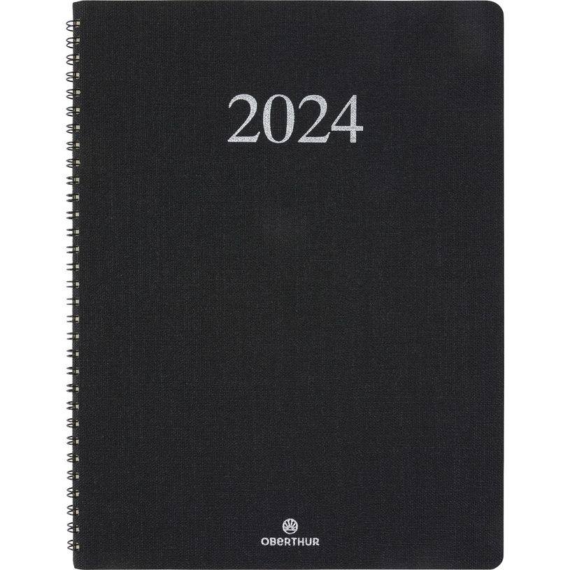 3664447162669-Agenda Galway - 1 semaine sur 2 pages - 22 x 30 cm - noir - Oberthur-P_405149022_1-0