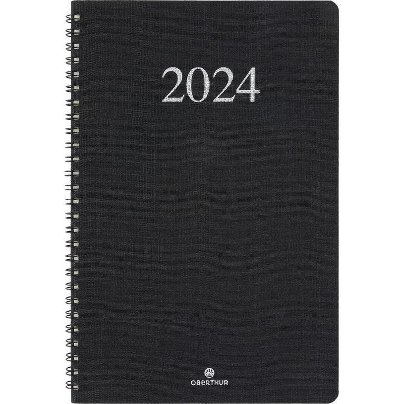 3664447162744-Agenda Galway - 1 semaine sur 2 pages - 19 x 24,5 cm - noir - Oberthur-P_405149030_1-0