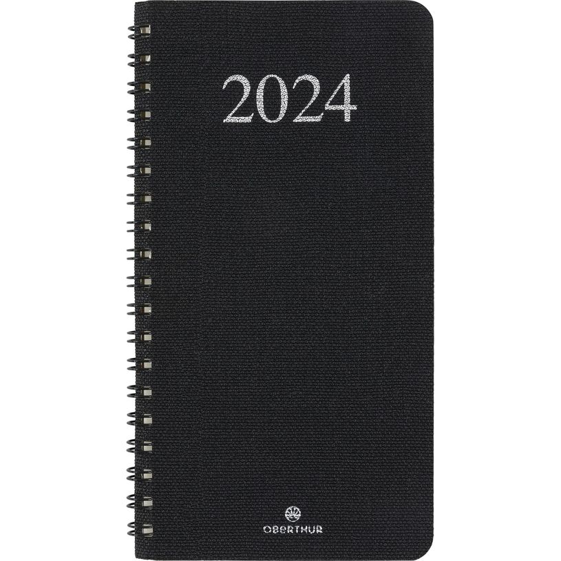 3664447162782-Agenda de poche Galway - 1 semaine sur 2 pages - 9,5 x 17 cm - noir - Oberthur-P_405149034_1-0