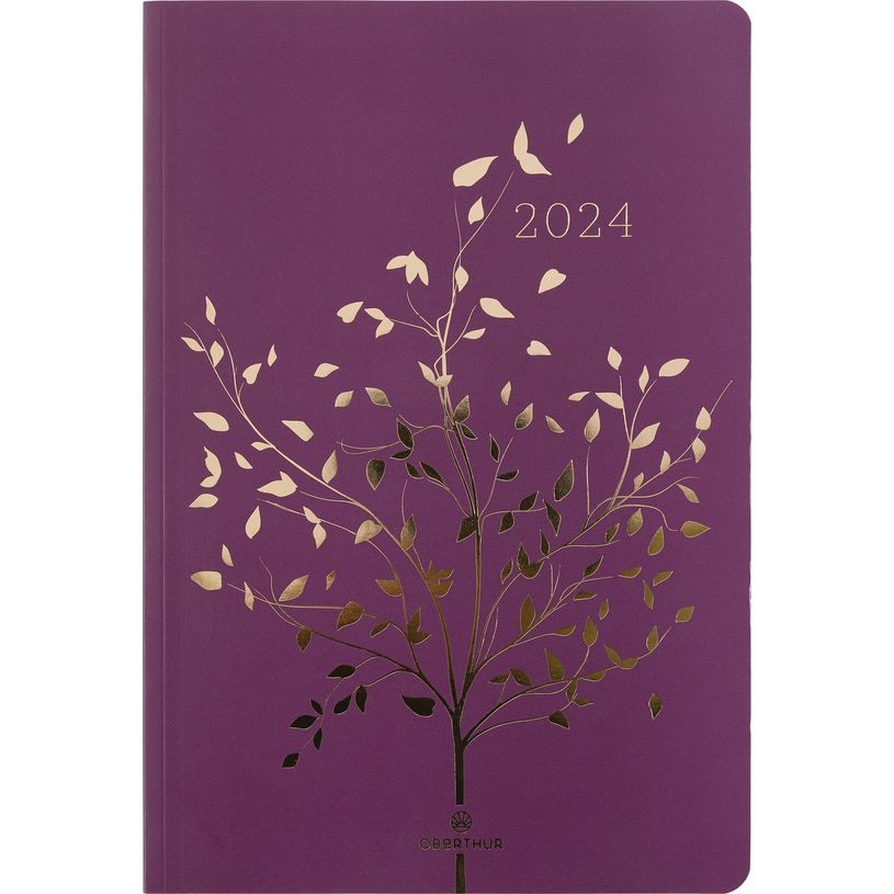 3664447157122-Agenda Astoria - 1 semaine sur 2 pages - 17 x 24,5 cm - prune - Oberthur-P_405149066_1-0
