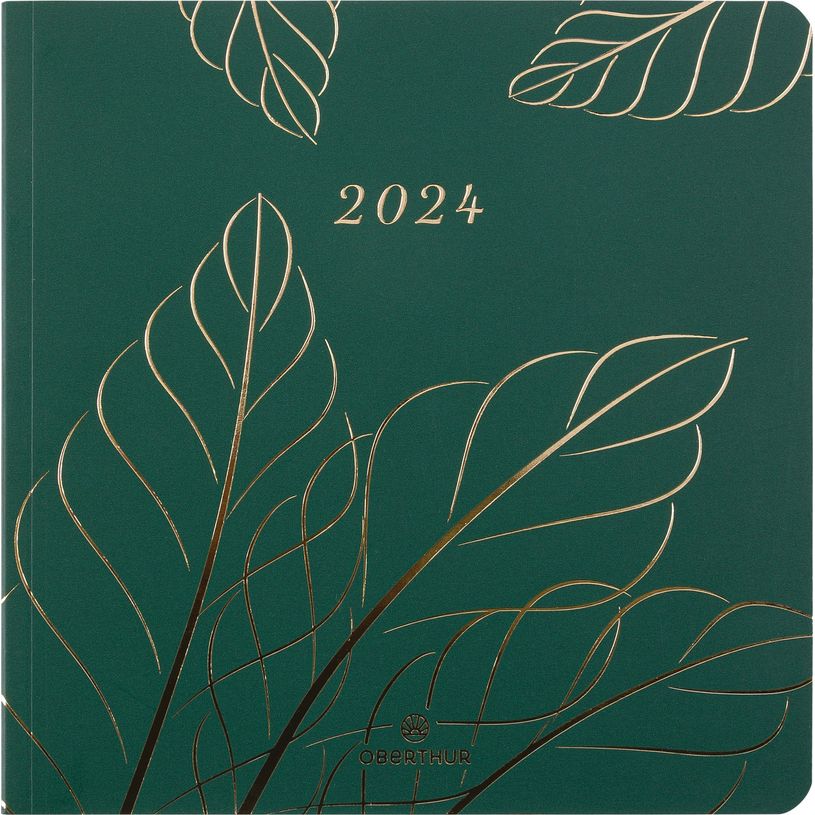 3664447157160-Agenda Astoria - 1 semaine sur 2 pages - 16 x 16 cm - vert - Oberthur-P_405149070_1-0