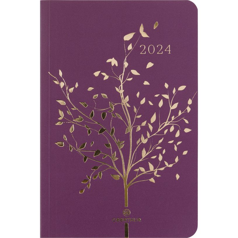 3664447157252-Agenda Astoria - 1 semaine sur 2 pages - 10 x 15 cm - prune - Oberthur-P_405149075_1-0