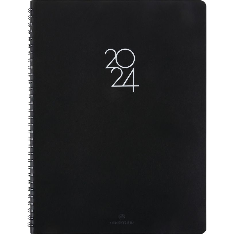 3664447155579-Agenda à spirale Portland - 1 semaine sur 2 pages - 22 x 28 cm - noir - Oberthur-P_405149080_1-0