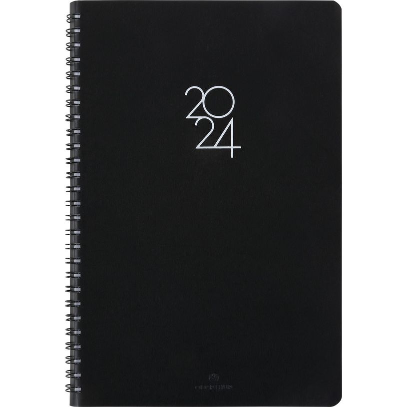 3664447155616-Agenda à spirale Portland - 1 semaine sur 2 pages - 17 x 24,5 cm - noir - Oberthur-P_405149083_1-0