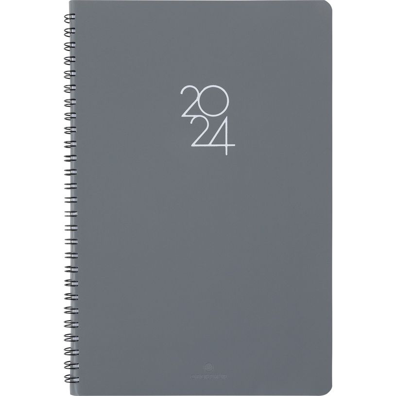 3664447155647-Agenda à spirale Portland - 1 semaine sur 2 pages - 17 x 24,5 cm - gris - Oberthur-P_405149084_1-0