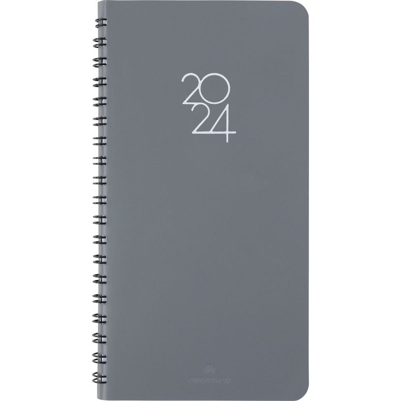 3664447155678-Agenda de poche spiralé Portland - 1 semaine sur 2 pages - 9,5 x 17 cm - gris - Oberthur-P_405149087_1-0