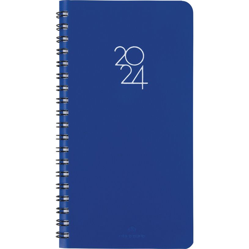 3664447155685-Agenda de poche spiralé Portland - 1 semaine sur 2 pages - 9,5 x 17 cm - bleu - Oberthur-P_405149088_1-0