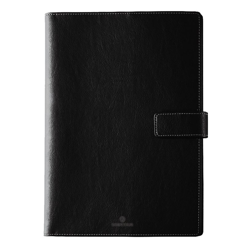 3664447163161-Agenda Milano - 1 semaine sur 2 pages - 17 x 24,5 cm - noir - Oberthur-P_405149125_1-0