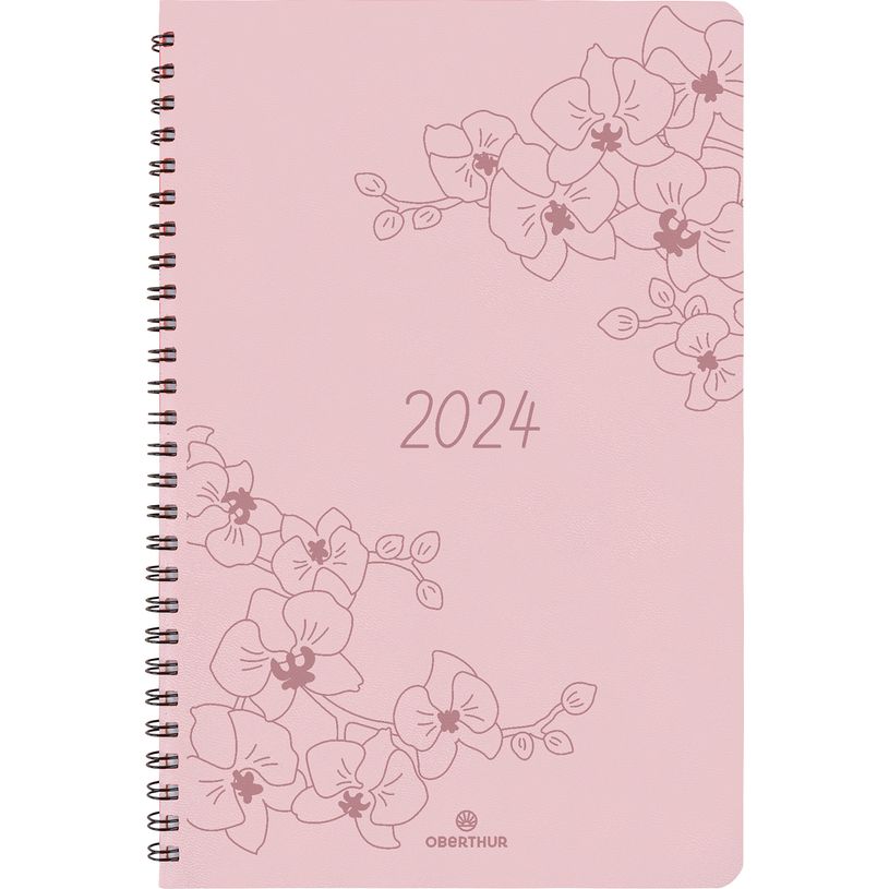 3664447157313-Agenda à spirale Primrose - 1 semaine sur 2 pages - 22 x 28 cm - rose - Oberthur-P_405149140_1-0