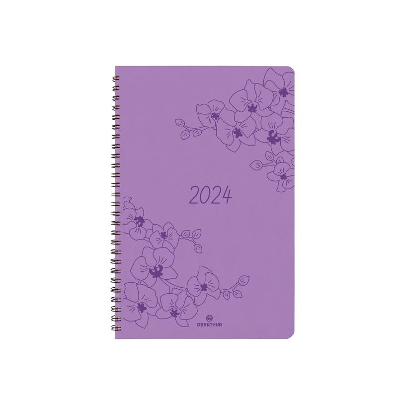 3664447157313-Agenda à spirale Primrose - 1 semaine sur 2 pages - 22 x 28 cm - rose - Oberthur-P_405149140_2-1