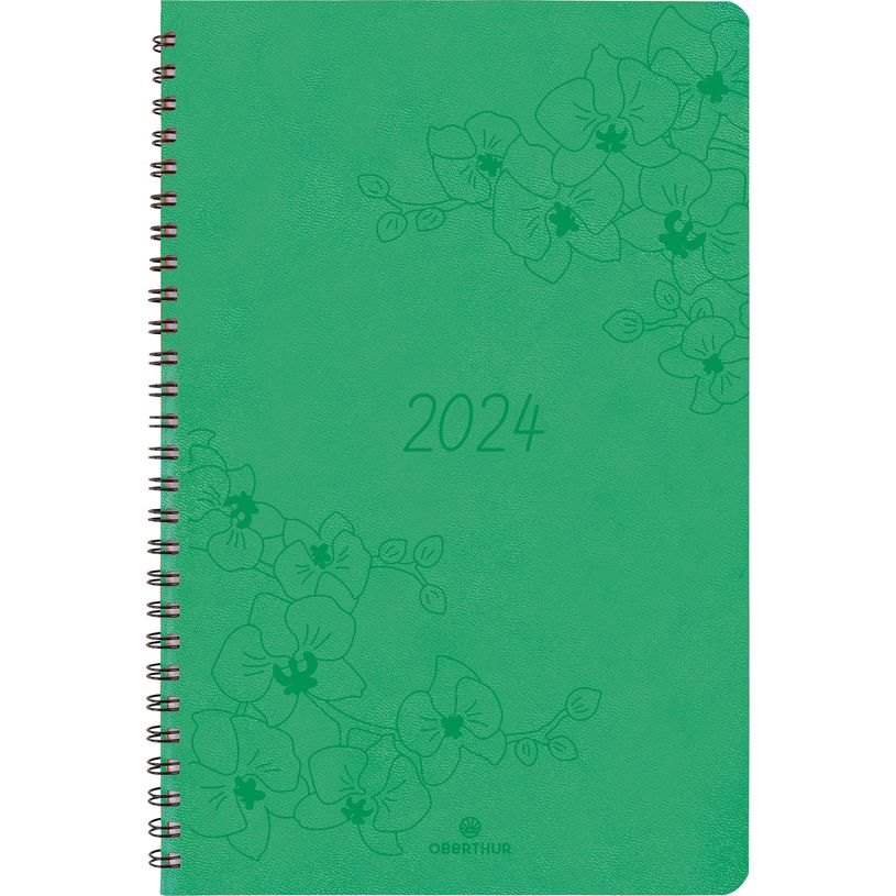 3664447157344-Agenda à spirale Primrose - 1 semaine sur 2 pages - 22 x 28 cm - vert - Oberthur-P_405149143_1-0