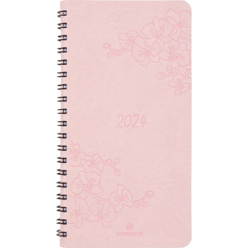 3664447157467-Agenda de poche spiralé Primrose - 1 semaine sur 2 pages - 9,5 x 17 cm - rose - Oberthur-P_405149155_1-0