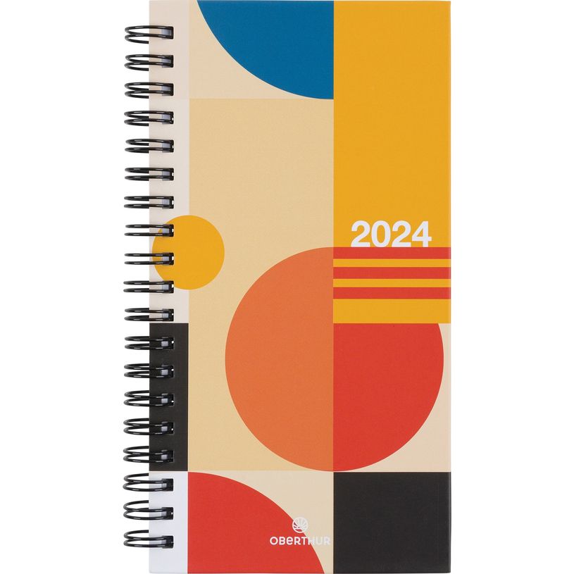 3664447162270-Agenda à spirale Chicago - 1 semaine sur 2 pages - 9,5 x 17,5 cm - couleurs vives - Obert-P_405149182_1-0