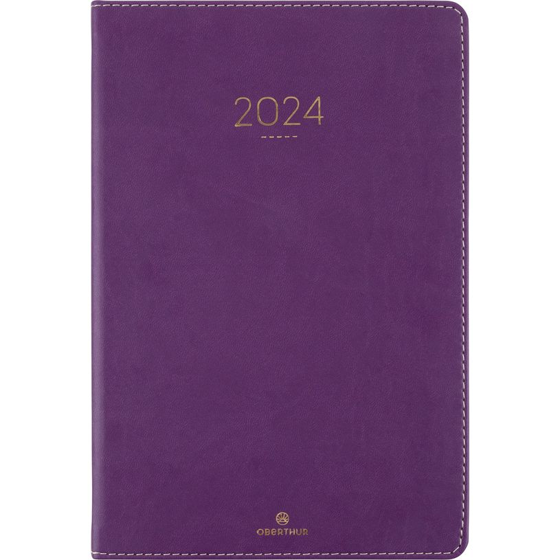3664447159096-Agenda Eton - 1 semaine sur 2 pages - 17 x 24,5 cm - violet - Oberthur-P_405149193_1-0