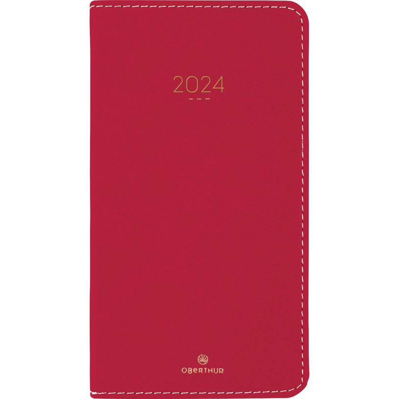 3664447161235-Agenda Eton - 1 semaine sur 2 pages - 9,5 x 17 cm - rouge - Oberthur-P_405149201_1-0
