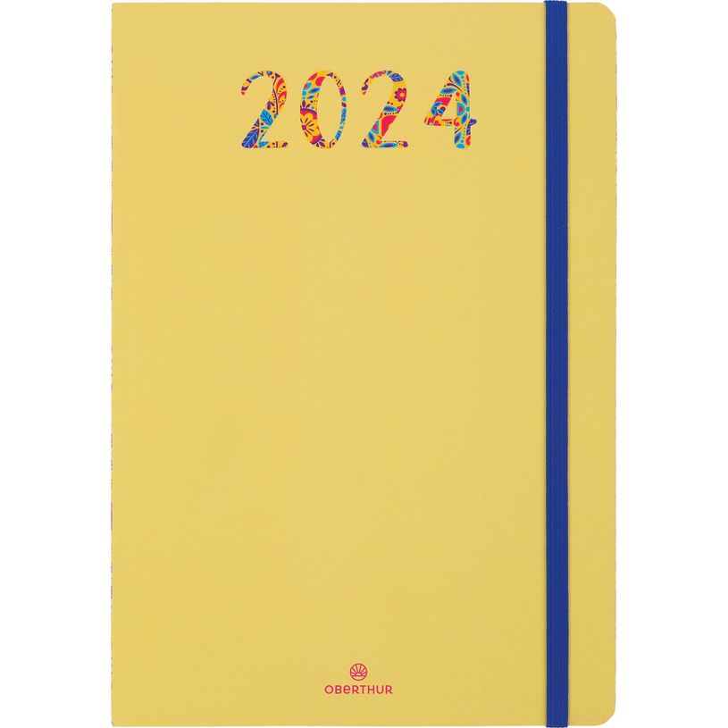 3664447158785-Agenda Merida - 1 semaine sur 2 pages - 17 x 24,5 cm - jaune - Oberthur-P_405149221_1-0