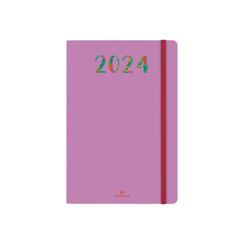 3664447158792-Agenda Merida - 1 semaine sur 2 pages - 17 x 24,5 cm - violet - Oberthur-P_405149222_3-2