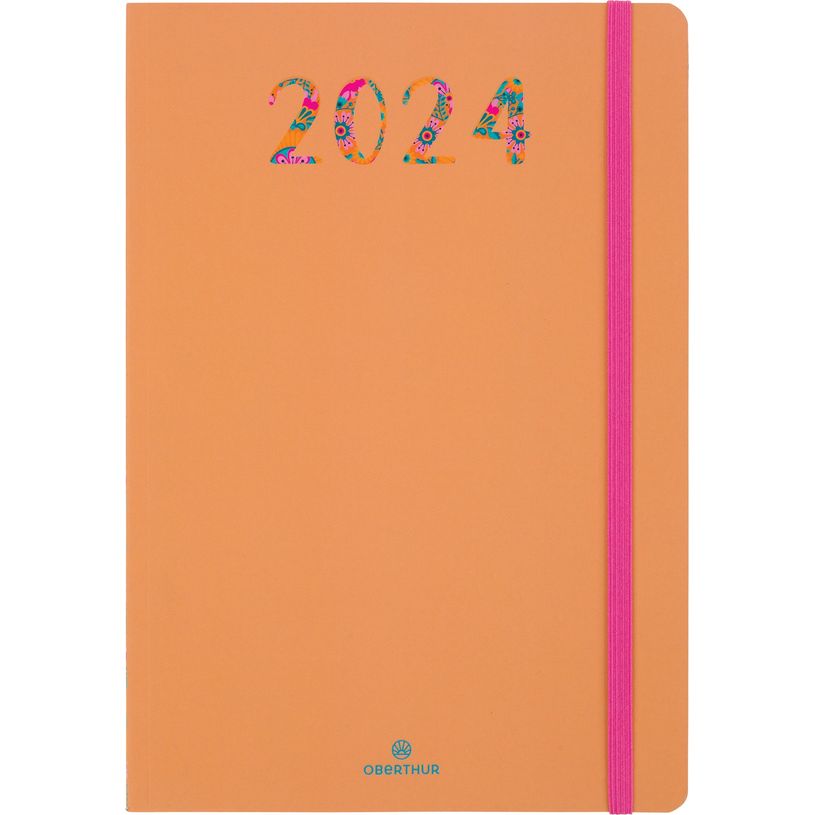 3664447158815-Agenda Merida - 1 semaine sur 2 pages - 17 x 24,5 cm - orange - Oberthur-P_405149224_1-0
