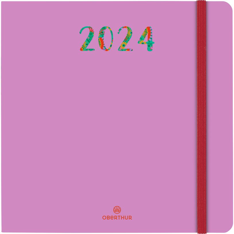 3664447158839-Agenda Merida - 1 semaine sur 2 pages - 16 x 16 cm - violet - Oberthur-P_405149226_1-0