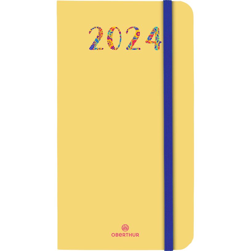 3664447158860-Agenda de poche Merida - 1 semaine sur 2 pages - 9,5 x 17 cm - jaune - Oberthur-P_405149229_1-0