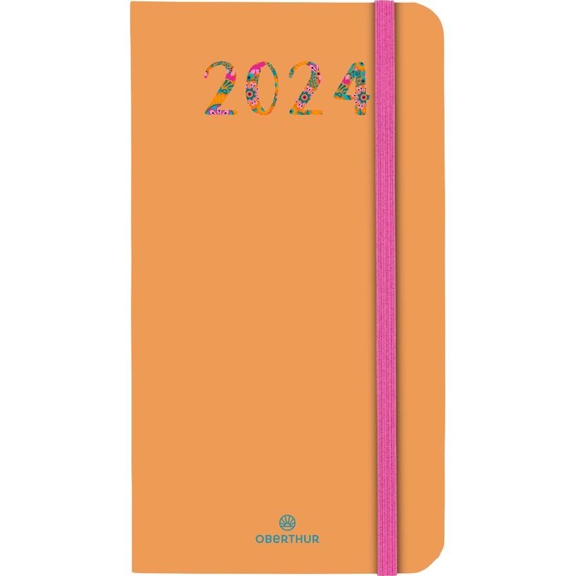 3664447158891-Agenda de poche Merida - 1 semaine sur 2 pages - 9,5 x 17 cm - orange - Oberthur-P_405149232_1-0