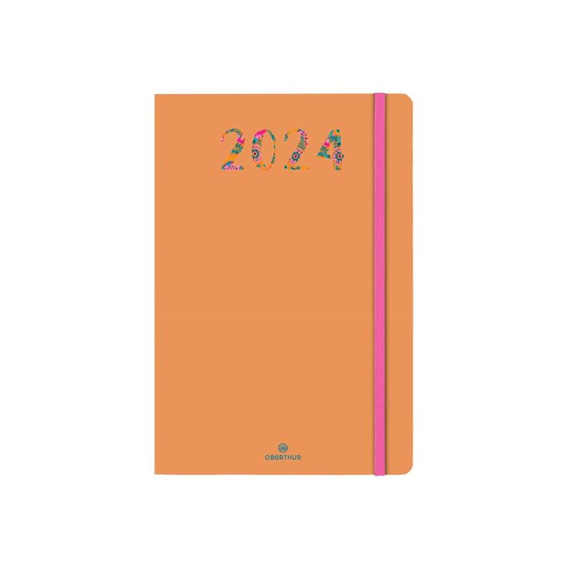 3664447158907-Agenda Merida - 1 semaine sur 2 pages - 10 x 15 cm - jaune - Oberthur-P_405149233_2-1