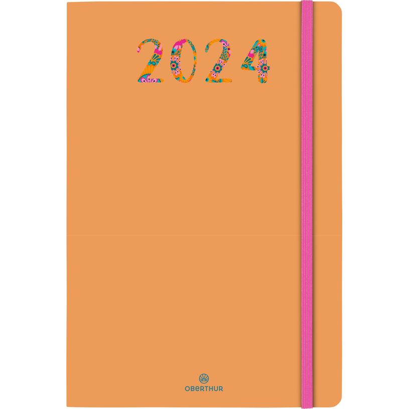 3664447158938-Agenda Merida - 1 semaine sur 2 pages - 10 x 15 cm - orange - Oberthur-P_405149236_1-0