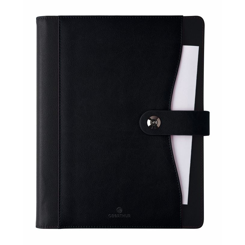 3664447155074-Agenda à spirale Davos - 1 semaine sur 2 pages - 22 x 28 cm - noir - Oberthur-P_405149239_1-0