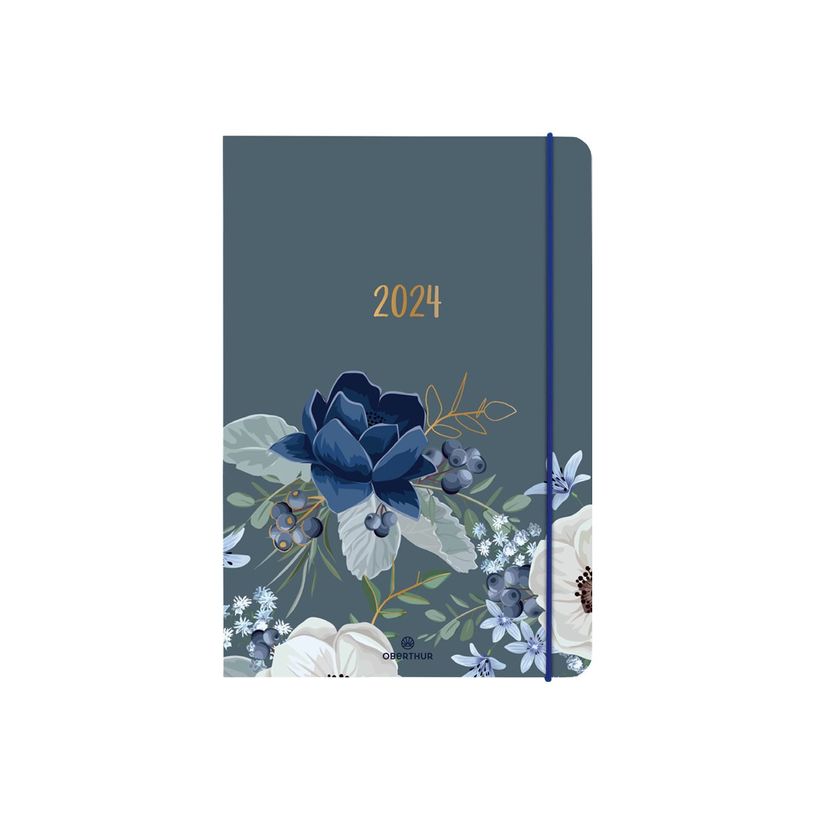 3664447158129-Agenda Giverny - 1 semaine sur 2 pages - 17 x 24,5 cm - bleu - Oberthur-P_405149272_2-1